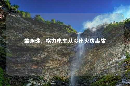 董明珠，格力电车从没出火灾事故