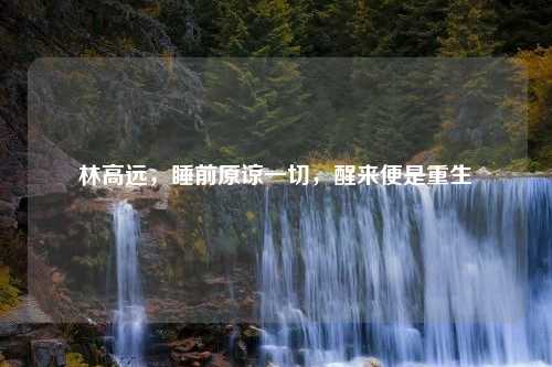 林高远，睡前原谅一切，醒来便是重生